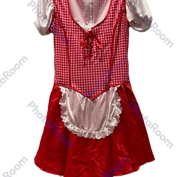 Girls Red Riding Hood Costume, Red & White, Preloved in Excellent Condition - Picture 1 of 10